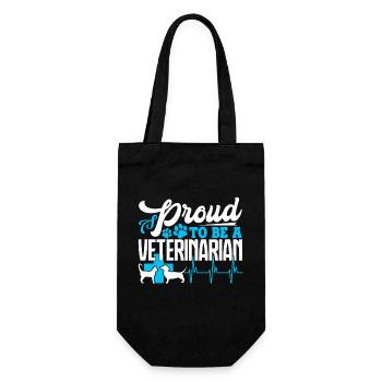 Veterinarian Proud To Be A Veterinarian - Gift Bag for Bottles - black - Front