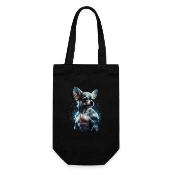 Chihuahua - Fitness Bodybuilding Gym Dog Sixpack - Gift Bag for Bottles - black - Front