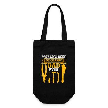 World's Best Mechanic Father of All Time Proud - Gift Bag for Bottles - black - Front
