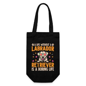 la vie sans Labrador Retriever est une vie ennuyeuse - Sac à bouteille - noir - Devant