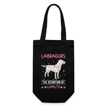 Labradors the definition of Loyalty - Geschenkbeutel für Flaschen - Schwarz - Vorne
