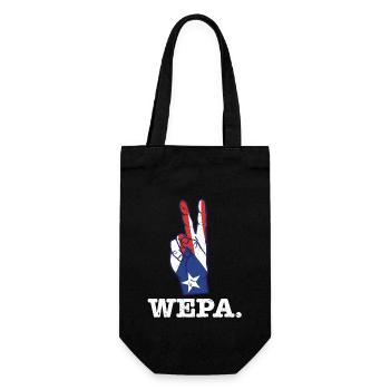 Proud Puerto Rican Latino Pride Latina Wepa - Gift Bag for Bottles - black - Front