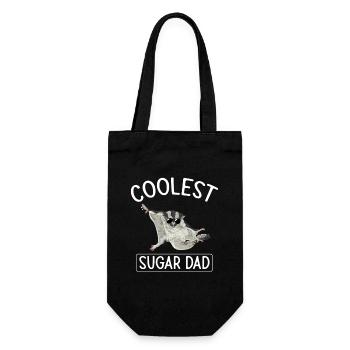 Short-headed glider Sugar Glider - Gift Bag for Bottles - black - Front