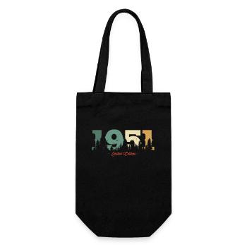 Vintage 1951 Geburtstagsgeschenk - Geschenkbeutel für Flaschen - Schwarz - Vorne