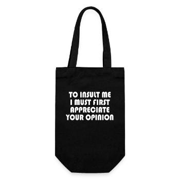 Pour m’insulter, je dois d’abord valoriser votre opinion - Sac à bouteille - noir - Devant