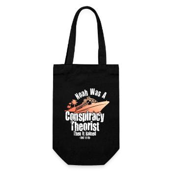 Noah Was A Conspiracy Theorist And The It Rained - Gift Bag for Bottles - black - Front