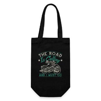 The Road Is Calling And I Must Go - Gift Bag for Bottles - black - Front
