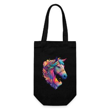 Horse Pony Rider Design Horse Horse Dressage - Gift Bag for Bottles - black - Front