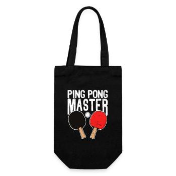 Ping Pong Master Vintage Joueur de tennis de table Drôle - Sac à bouteille - noir - Devant