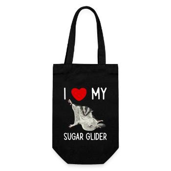 Kurzkopfgleitbeutler Sugar Glider - Geschenkbeutel für Flaschen - Schwarz - Vorne