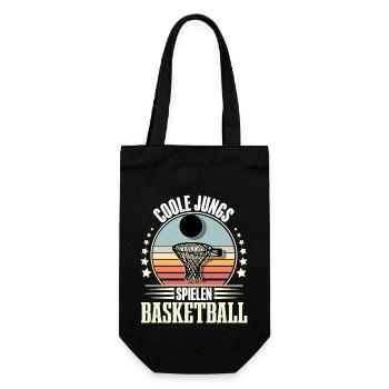 Basketball Basketballer - Geschenkbeutel für Flaschen - Schwarz - Vorne