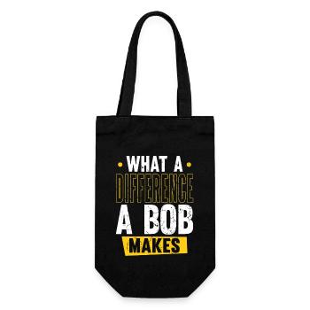 Robert Name Bob Was für einen Unterschied ein Bob macht - Geschenkbeutel für Flaschen - Schwarz - Vorne