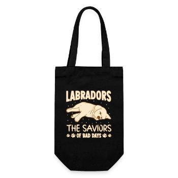 Les labradors, sauveurs des mauvais jours - Sac à bouteille - noir - Devant