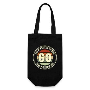 60e anniversaire pour que vous voyiez avec 60 cadeaux rétro - Sac à bouteille - noir - Devant