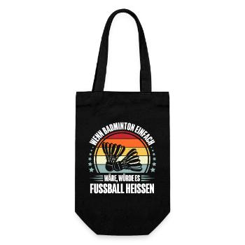 Badminton Federball - Geschenkbeutel für Flaschen - Schwarz - Vorne