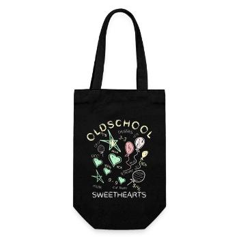 Oldschool -Tafelkreide - Geschenkbeutel für Flaschen - Schwarz - Vorne