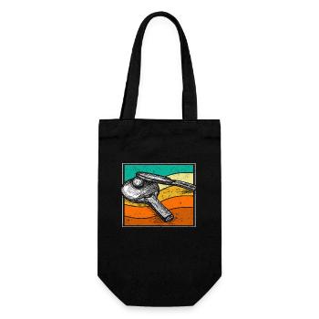 Drôle Amateurs de tennis de table Rétro Vintage Ping - Sac à bouteille - noir - Devant