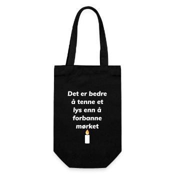 "Éclairez la lumière : battez les ténèbres avec des vêtements inspirants !" - Sac à bouteille - noir - Devant