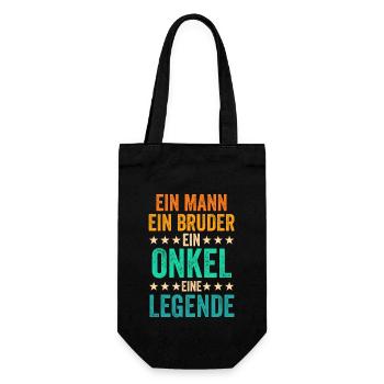 Eine Bruder Eine Onkel Eine Legende - Geschenkbeutel für Flaschen - Schwarz - Vorne