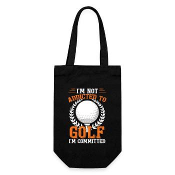 Je ne suis pas accro au golf Je suis engagé dans le golf - Sac à bouteille - noir - Devant
