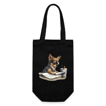 Chihuahua | Home Office Job Work Laptop Tie Funny - Gift Bag for Bottles - black - Front
