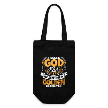 Golden Retriever Mom Dog Puppie Dog Sitter - Gift Bag for Bottles - black - Front