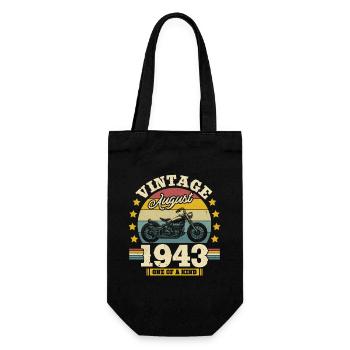 Geburtstagsgeschenk August 1943 - Geschenkbeutel für Flaschen - Schwarz - Vorne