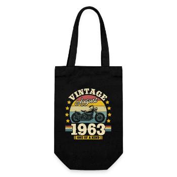 Cadeau Anniversaire août 1963 - Sac à bouteille - noir - Devant