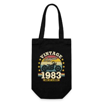 Birthday Gift August 1983 - Gift Bag for Bottles - black - Front