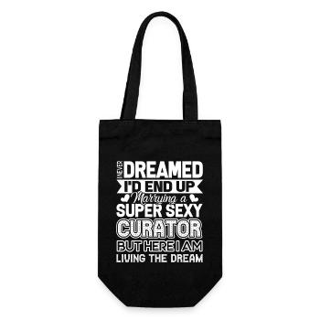 Curator Marrying A Super Sexy Curator - Gift Bag for Bottles - black - Front