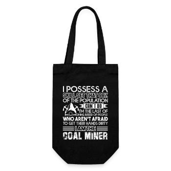 Coal Miner I Am Coal Miner - Gift Bag for Bottles - black - Front
