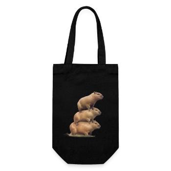 Capybara Tower - Gift Bag for Bottles - black - Front
