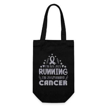 I'm Outrunning Brain Cancer - Gift Bag for Bottles - black - Front