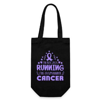 I'm Outrunning Stomach Cancer - Gift Bag for Bottles - black - Front
