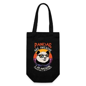 Panda Animal Lamour - Sac à bouteille - noir - Devant