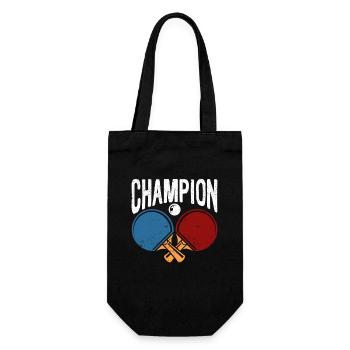 Champion Ping Pong Paddle Balls Funny Table Tennis - Gift Bag for Bottles - black - Front