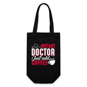 Doctor Instant Doctor Just Add Coffee - Gift Bag for Bottles - black - Front