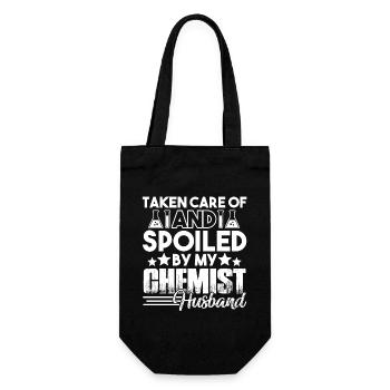 Chemist Spoiled By My Chemist Husband - Gift Bag for Bottles - black - Front