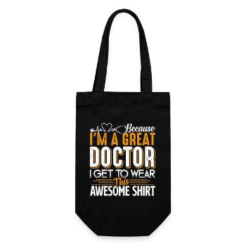 Doctor I'm A Great Doctor - Gift Bag for Bottles - black - Front
