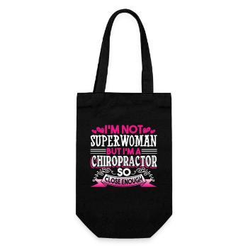 Chiropractor I'm A Chiropractor So Close Enough - Gift Bag for Bottles - black - Front