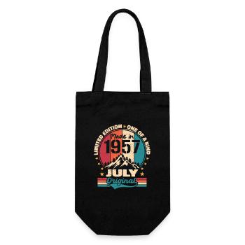1957 Jubiläumsjahrgang Baujahr Juli 1957 - Geschenkbeutel für Flaschen - Schwarz - Vorne