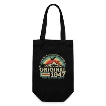 Cadeau Anniversaire 1947 - 76 ans - Sac à bouteille - noir - Devant