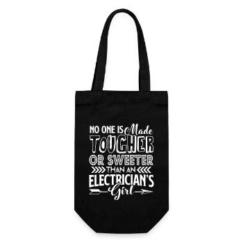 No One Is Made Tougher Than Electrician s Girl - Gift Bag for Bottles - black - Front
