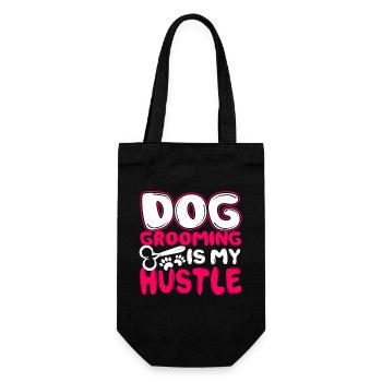 Dog Groomer Dog Grooming Is My Hustle - Gift Bag for Bottles - black - Front