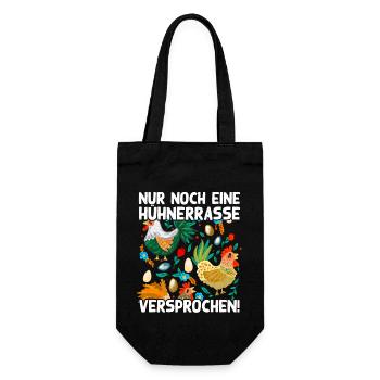 Nur noch eine Hühnerrasse versprochen Lustig Huhn - Geschenkbeutel für Flaschen - Schwarz - Vorne