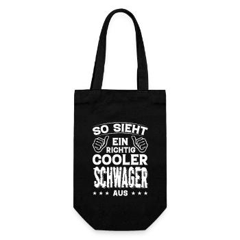 Schwager Schwager Geburtstag Schwager Sprüche - Geschenkbeutel für Flaschen - Schwarz - Vorne
