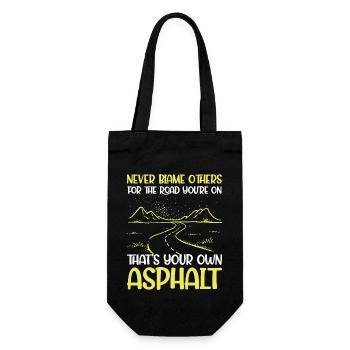 Never Blame Others For Road You`re On - Gift Bag for Bottles - black - Front