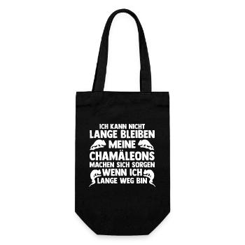 Meine Chamäleons machen sich sorgen - Geschenkbeutel für Flaschen - Schwarz - Vorne