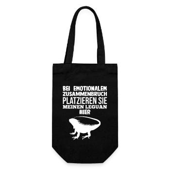 Platzieren Sie mein Leguan - Geschenkbeutel für Flaschen - Schwarz - Vorne