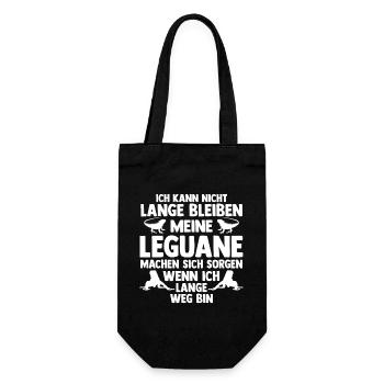Meine Leguane machen sich sorgen - Geschenkbeutel für Flaschen - Schwarz - Vorne